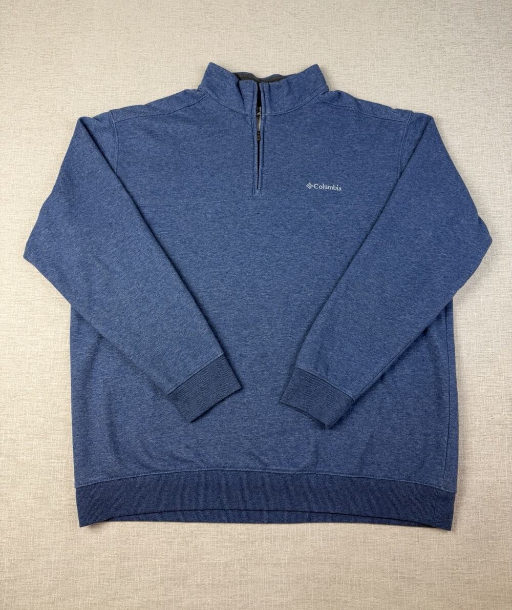 Columbia Hart Mountain II 1/4 Zip Fleece Pullover Blue Men’s XXL